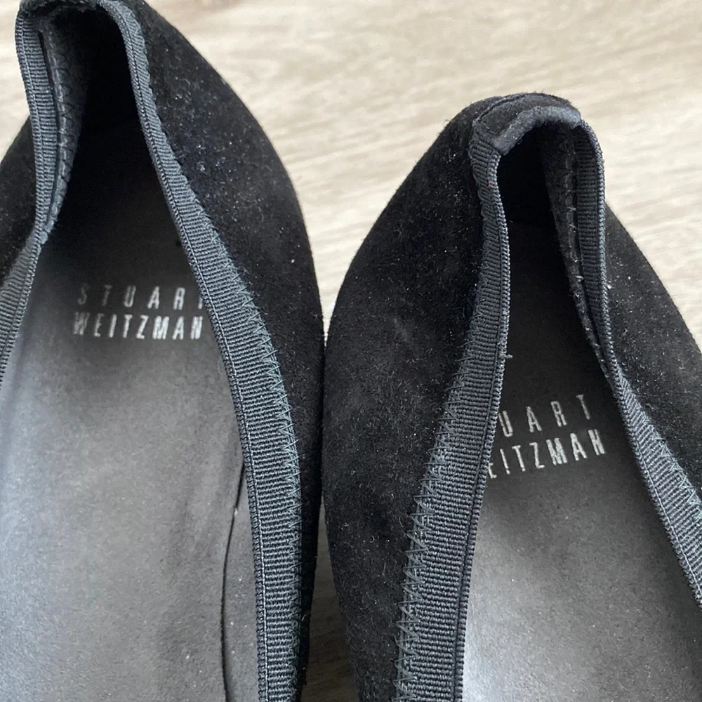 Stuart Weitzman Suede Bow Accent Pumps - Picture 3 of 16